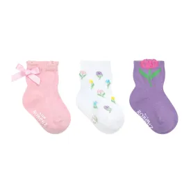 3 Pack Socks - Tulip Garden by Robeez