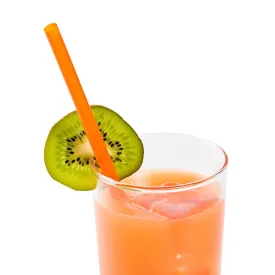 8.5" Giant Orange Paper Wrapped Straws, Case of 1,200