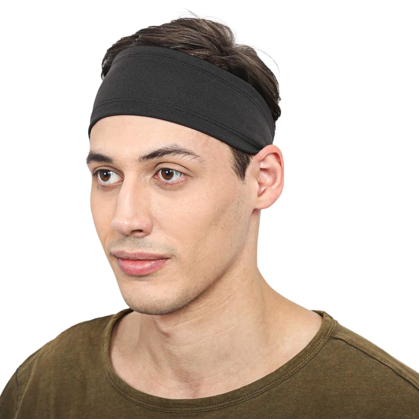 BISMAADH Mens Headband - Running Sweat Head Bands for all Sports- Athletic Sweatbands for Workout,Exercise, Yoga, Cricket, Football - Ultimate Performance Stretch & Moisture Wicking Headband Pack of 1