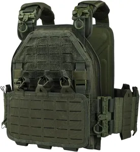 BOMTURN Tactical Vest for Men Quick Release Laser-Cutting Modular Vest for Outdoor