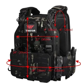 BOMTURN Tactical Vest for Men Quick Release Laser-Cutting Modular Vest for Outdoor