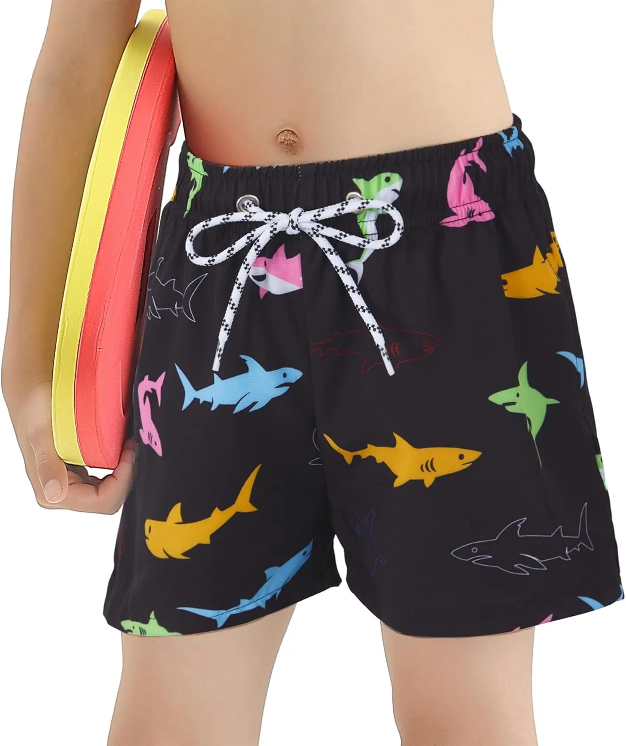 CULACCINO Boys Swim Trunks Boxer Brief Liner Anti Chafe Toddler Swim Shorts Boy Bathing Suit with Compression Liner 2-16T