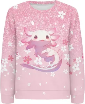 Girls Boys Sweatshirt Trendy Fall Outfit Kids Comfy Sweaters Pullover Tops 6-14 Years Old