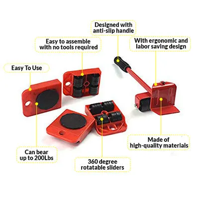 Heavy Duty Furniture Mover Set (5Pcs)