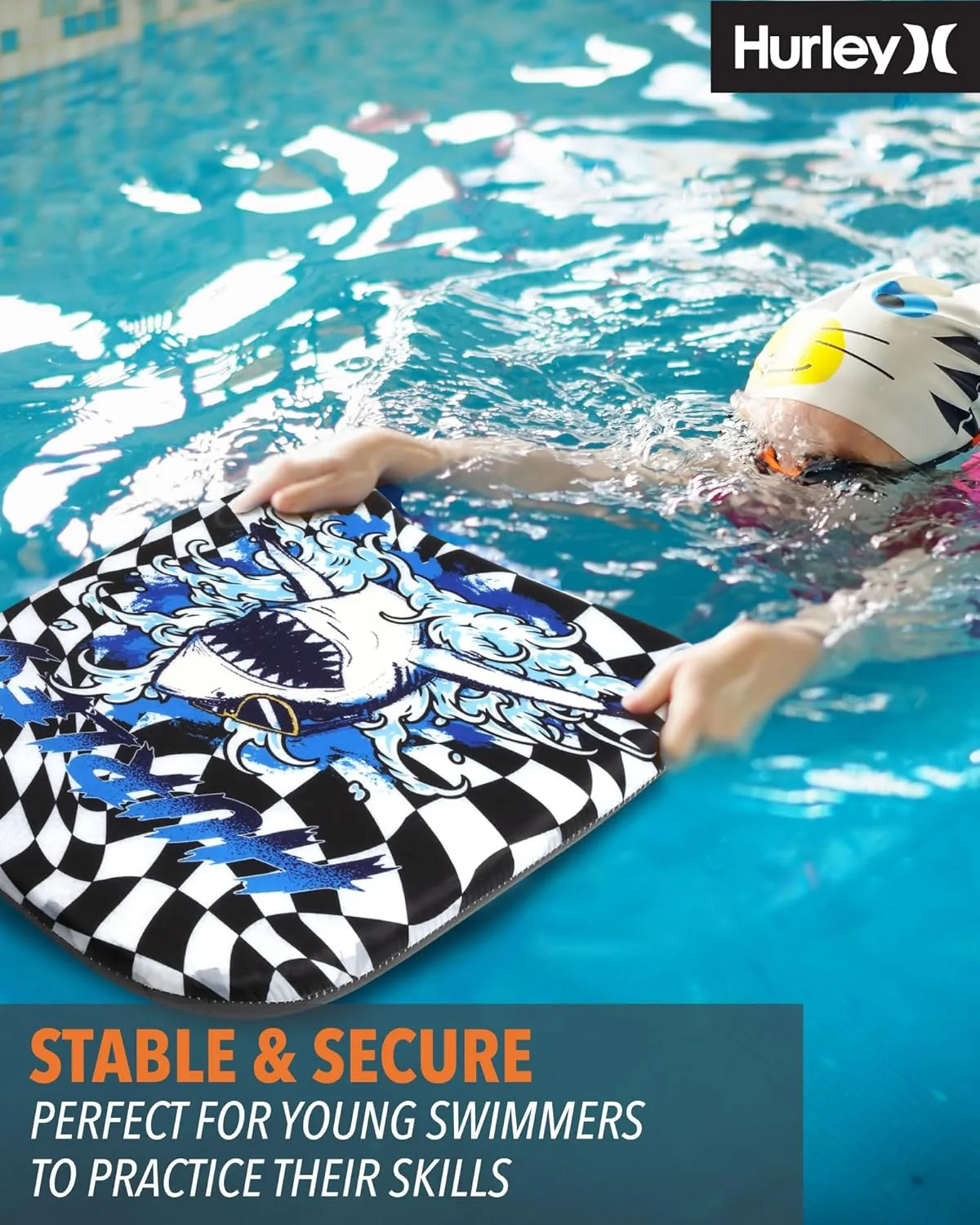 Hurley Kids Kickboard - Swim Training Kickboard for Kids, Swimming Pool Floats and Exercise Equipment for Boys and Girls (18 Inches)