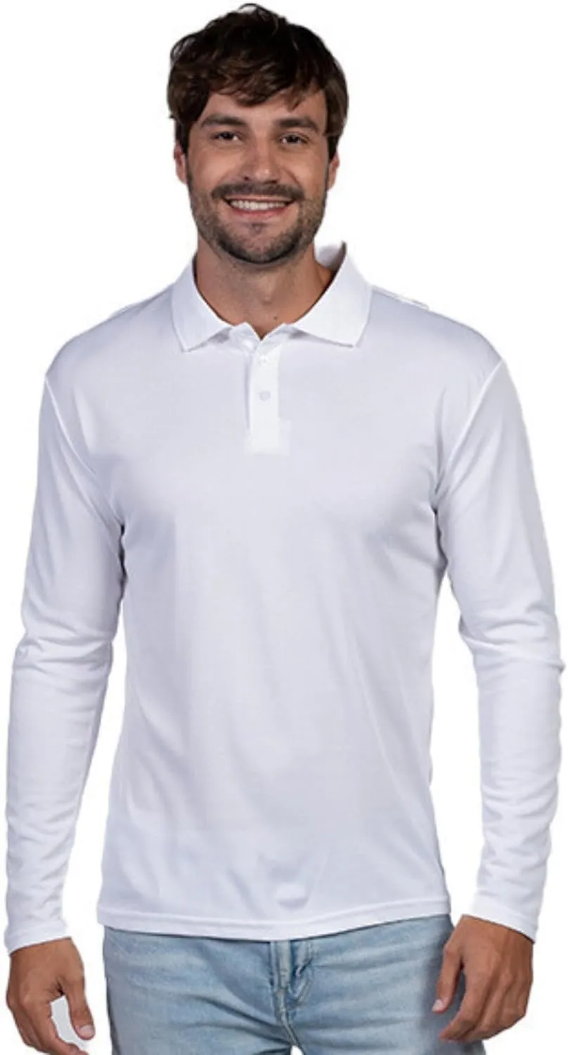 INGEAR Men's Polo Shirt Quick Dry Athletic Golf Tennis Performance Long Sleeve - Casual Office Uniform Wear ??Activewear