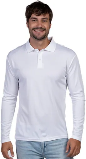 INGEAR Men's Polo Shirt Quick Dry Athletic Golf Tennis Performance Long Sleeve - Casual Office Uniform Wear ??Activewear