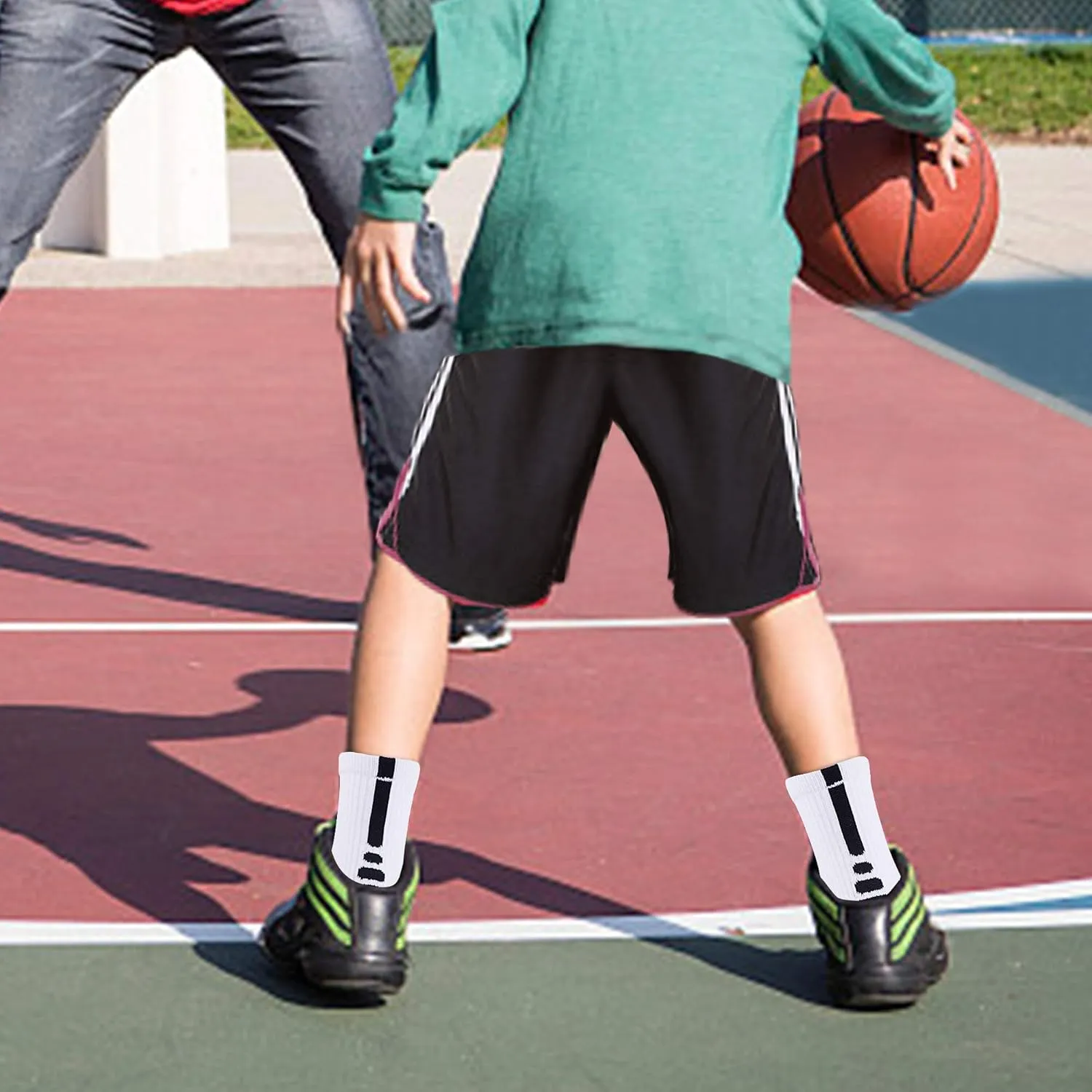 JHM Kids Athletic Sport Sockcs Team Basketball Soccer Crew Socks For Ages 4 to 16