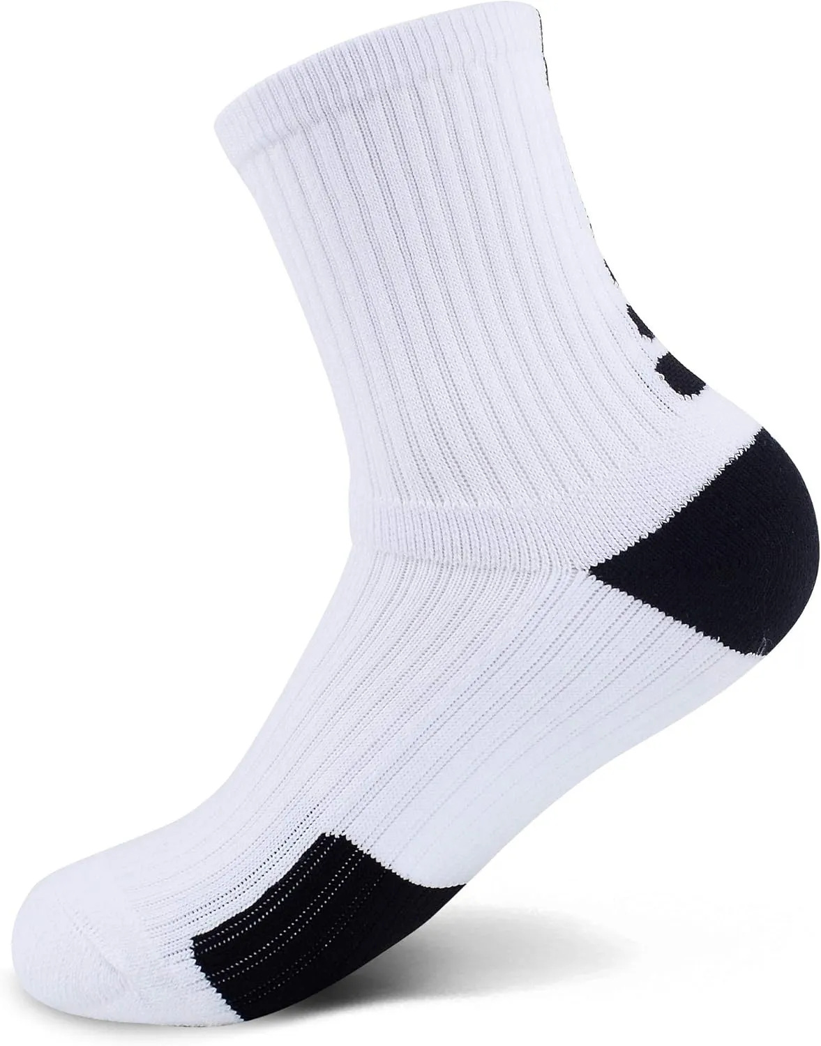 JHM Kids Athletic Sport Sockcs Team Basketball Soccer Crew Socks For Ages 4 to 16