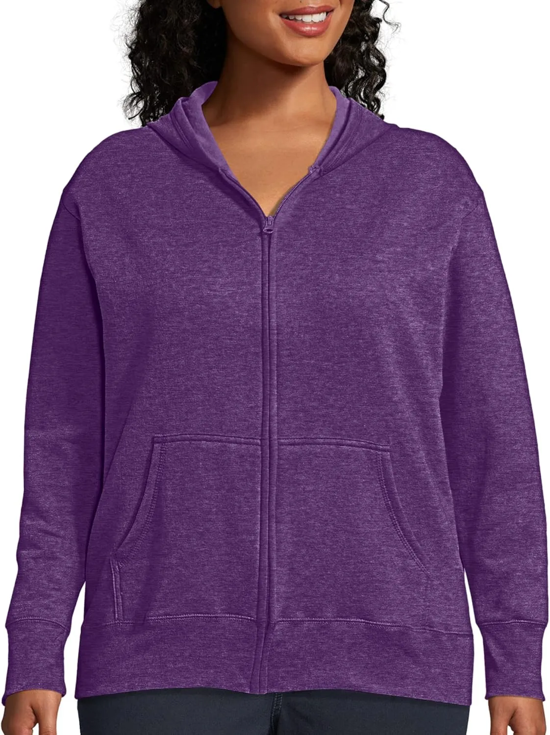 Just My Size Women's Ecosmart Fullzip Fleece Hoodie