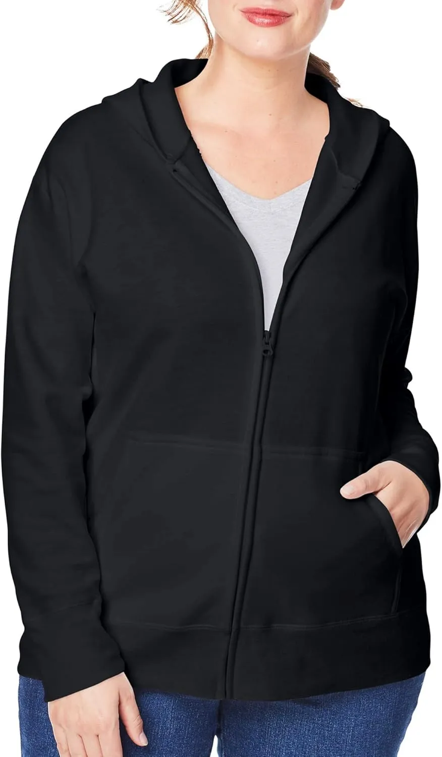 Just My Size Women's Ecosmart Fullzip Fleece Hoodie