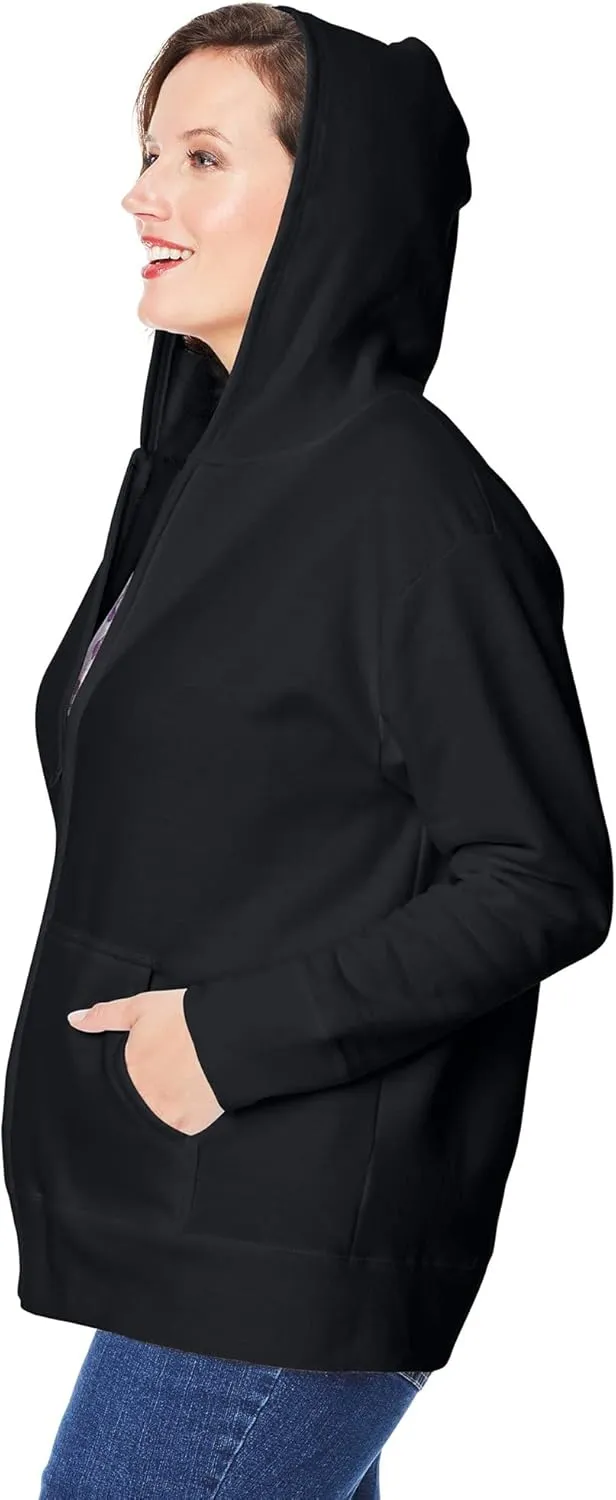 Just My Size Women's Ecosmart Fullzip Fleece Hoodie