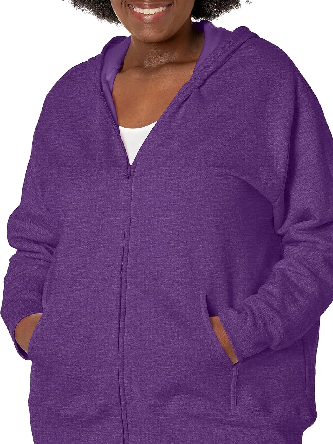 Just My Size Women's Ecosmart Fullzip Fleece Hoodie