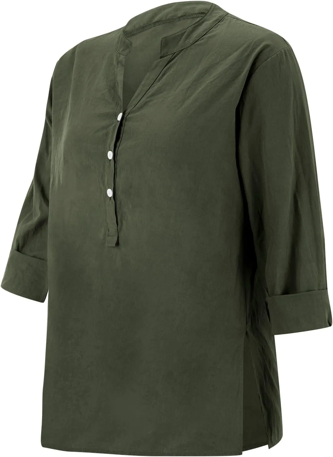 Linen Tops for Women Summer Button Down V Neck Shirts Casual Short Sleeve Loose T-Shirt Cotton Linen Blouse Tees 2025