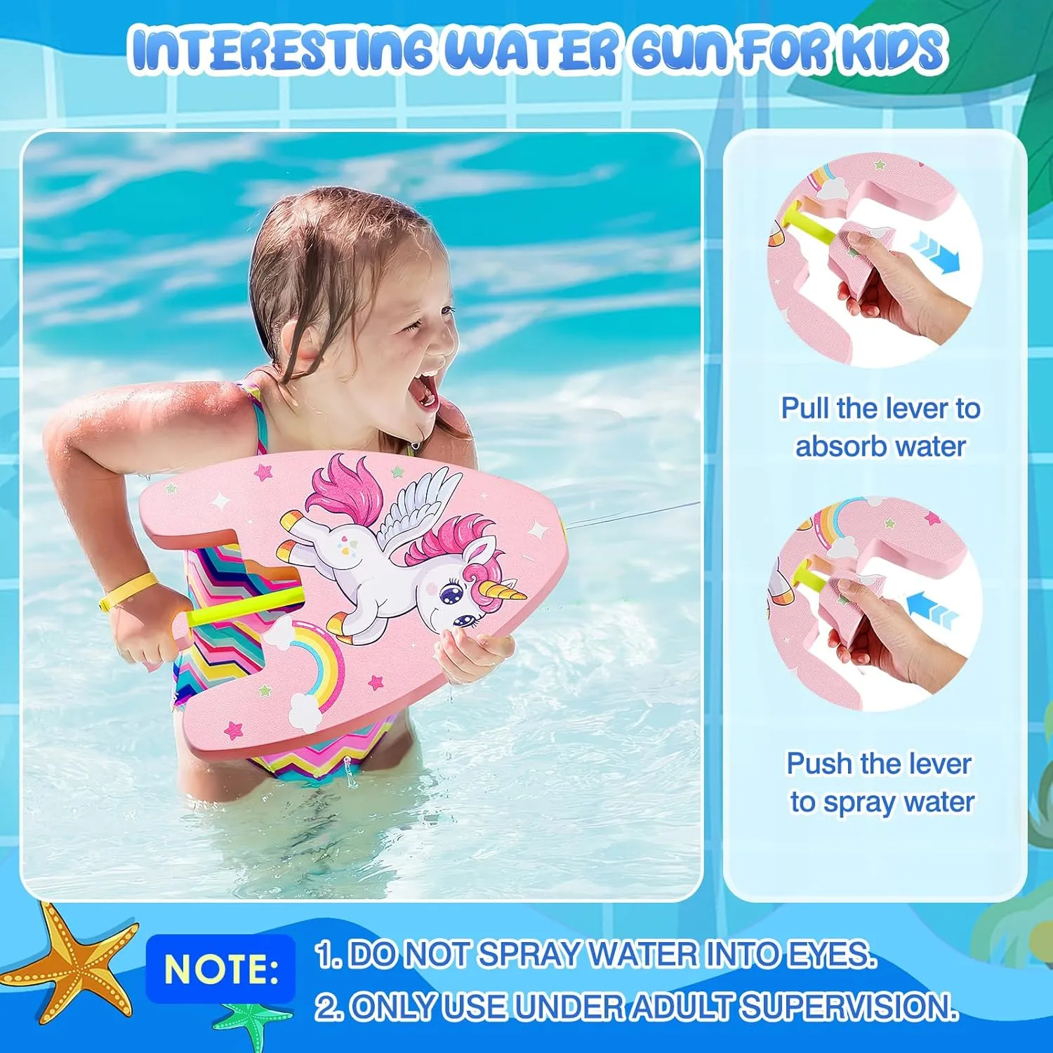 MoKo Swim Kickboard, Cartoon Swimming Training Kick Board Pool Exercise Equipment Promote Natural Swimming Position Water Fun Tool for Kids