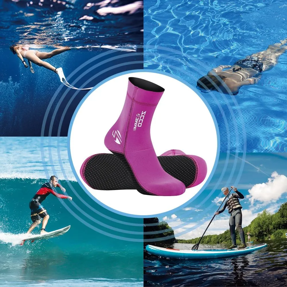 Neoprene Socks Diving Scuba Socks Wetsuit Fin Booties for Men Women, 3MM Surfing Sock Thermal Flexible Anti Slip for Swimming
