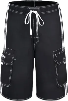 Nonwe Men's Beachwear Board Shorts Quick Dry with Mesh Lining Swim Trunks