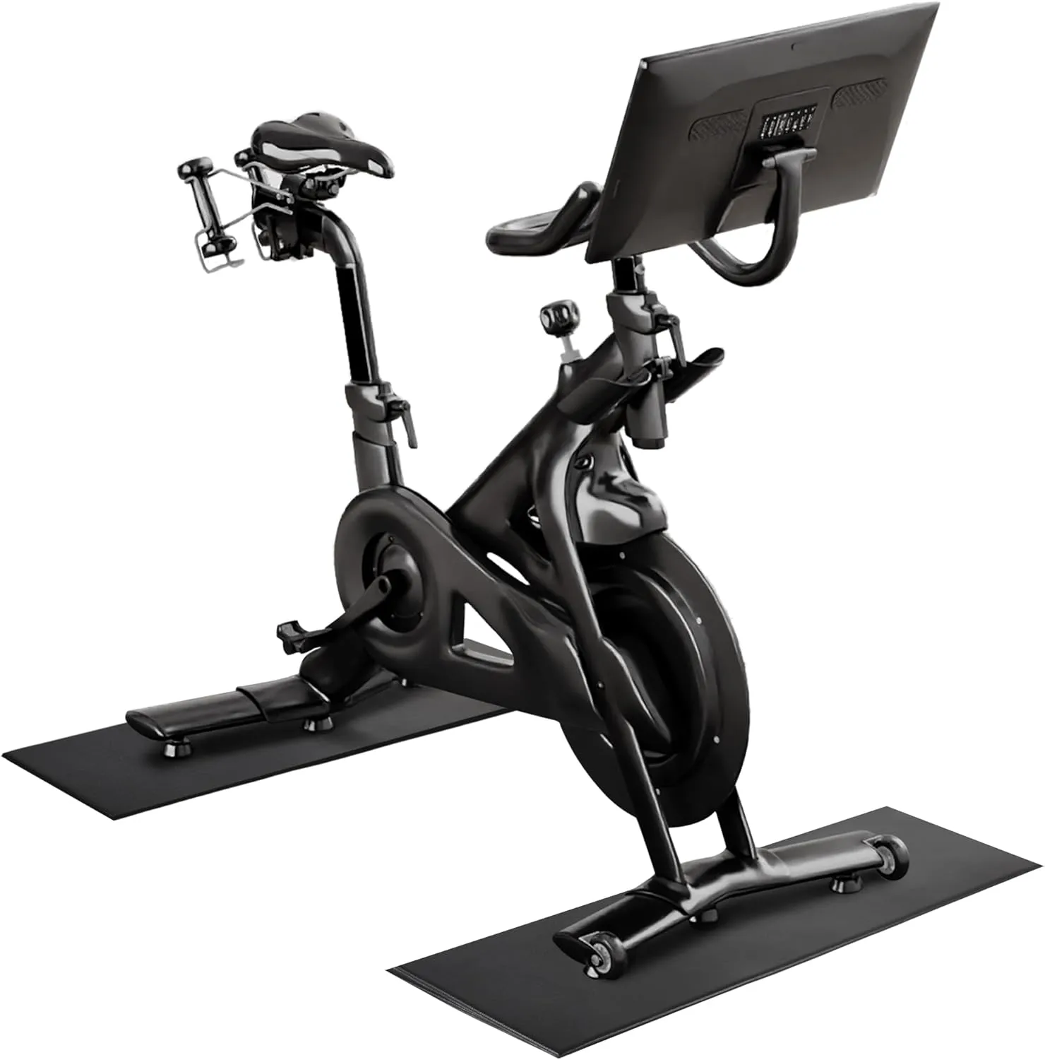 Peloton Bike Mat | 6mm Thick, Non-Slip Sweat-Proof Exercise Mat for Hardwood or Carpet, Treadmill/Stationary Spin Bike