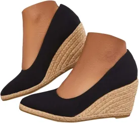 Platform Espadrilles Wedge Sandals Closed Toe Slip on Pumps