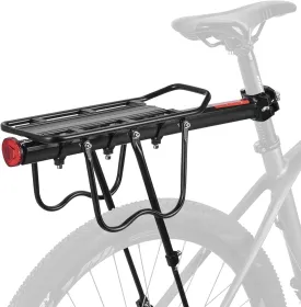 Rear Bike Rack Bicycle Cargo Rack Quick Release Adjustable, Quick Release Mountain Road Bicycle Rear Racks 110 lbs Capacity Universal, Capacity Easy to Install