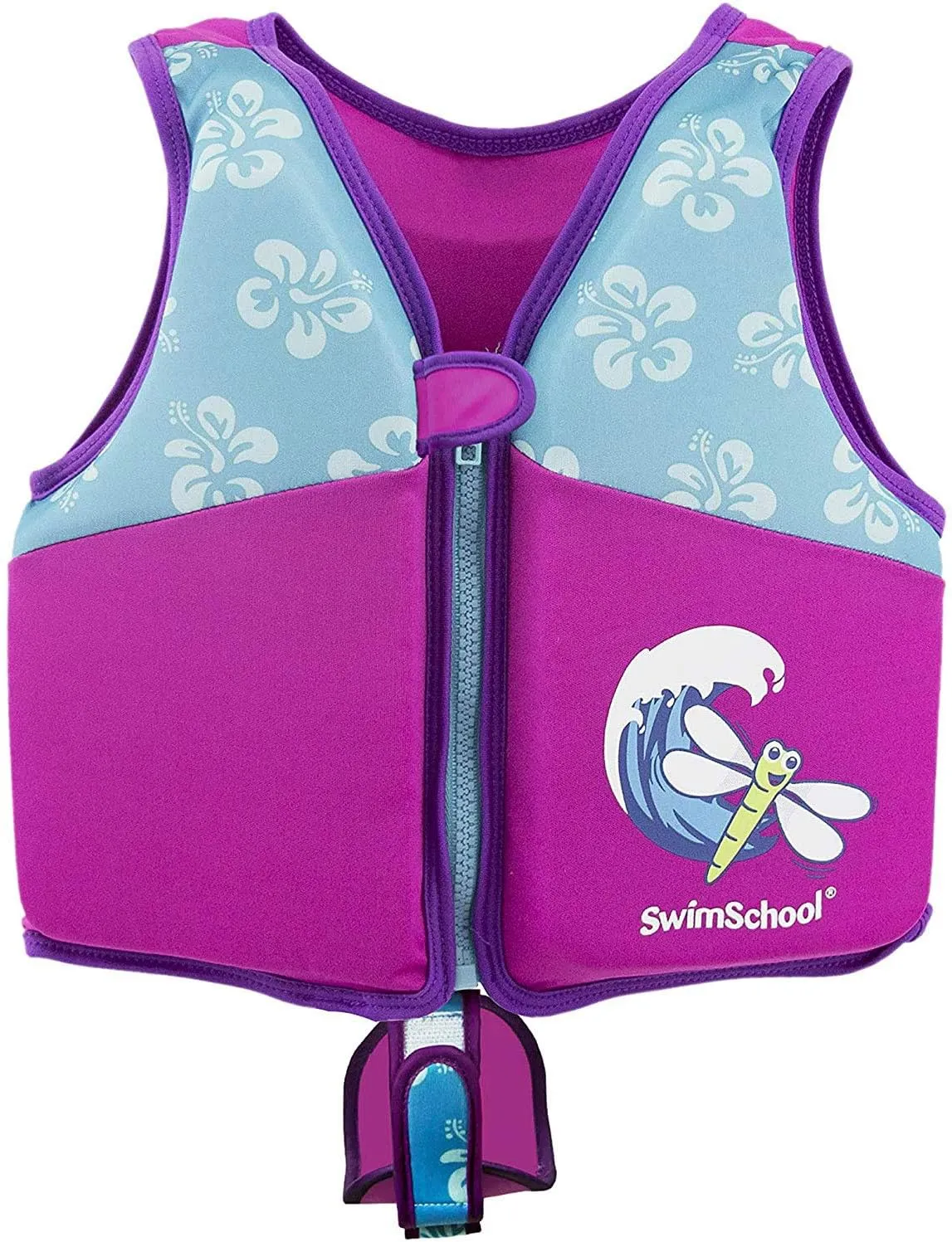 SwimSchool Kids Swim Trainer Vests for Toddlers Ages 2-6  Boys/Girls  Multiple Colors/Styles  Learn to Swim Floaties