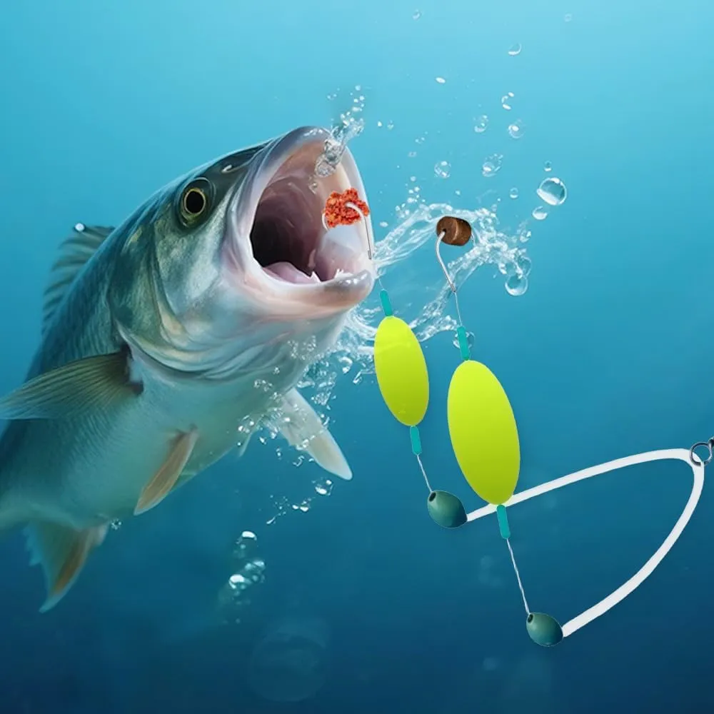 Upgraded Double-Hook Reverse Bottom Rig, 2025 New Swimming Bait for Freshwater Saltwater,Fishing Lures for Beginners Amateurs and Professionals Outdoor