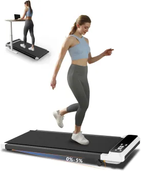 Walking Pad 2 in 1 for Walking and Jogging, Under Desk Treadmill for Home Office with Remote Control, Portable Walking Pad Treadmill in LED Display