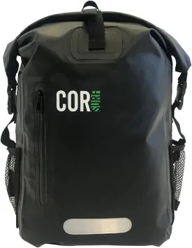 Waterproof Backpack with Laptop Sleeve | Heavy Duty Hiking, Kayak Dry Bag Backpack | Roll-Top Closure (25L Black)