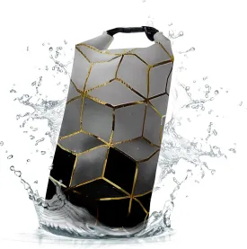 Waterproof Dry Bag,Roll Top Geometric Ombre Small Waterproof Backpack 5L/10L/20L Floating and Lightweight Bags for Kayaking, Boating, Fishing, Swimming and Camping