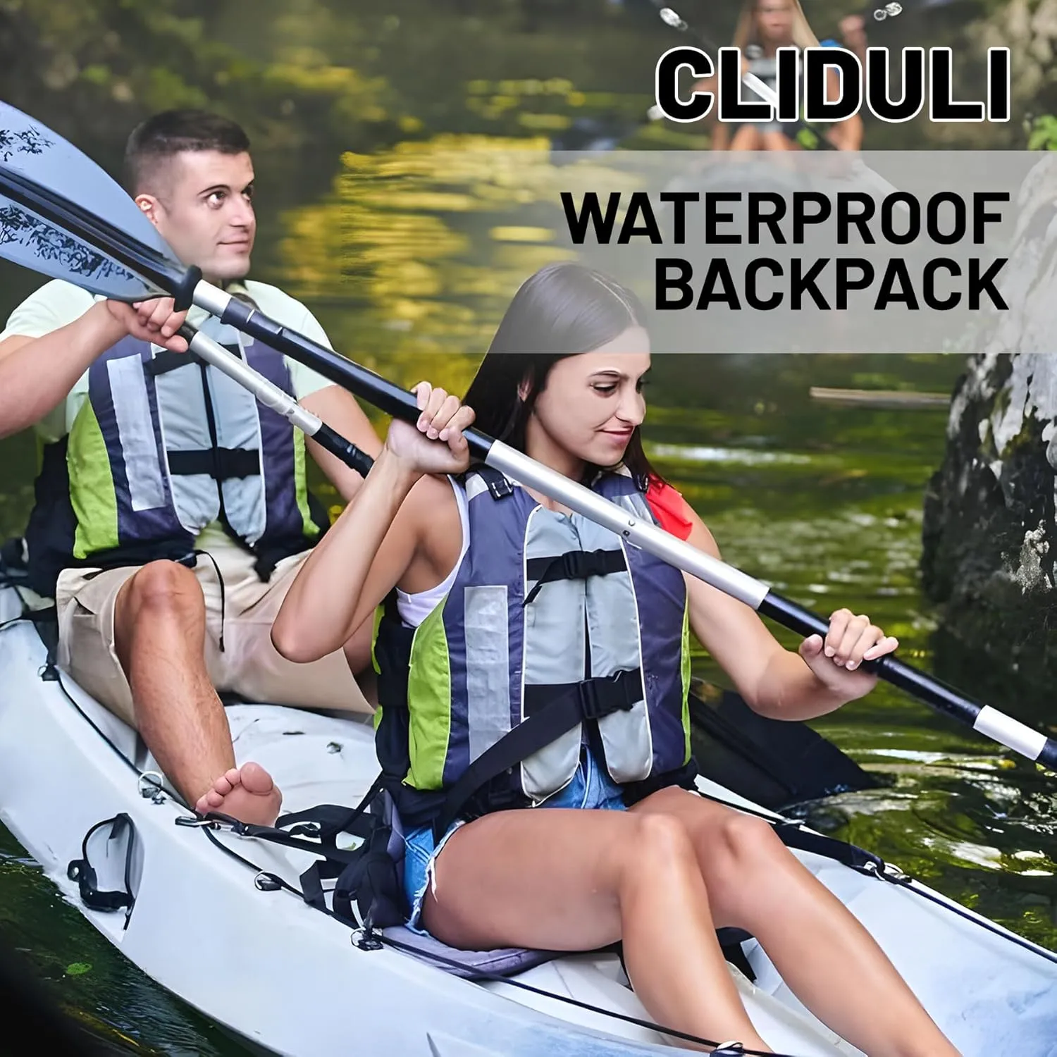 Waterproof Dry Bag,Roll Top Red and Black Geometric Waterproof Backpack 5L/10L/20L Floating and Lightweight Bags for Kayaking, Boating, Fishing, Swimming and Camping with Waterproof Phone Case