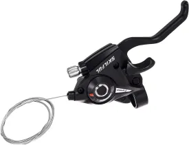 ZUKKA Bike Shifter,7 Speed Right Brake & Shift Lever with Gear Indicator and V Brake Cable for Mountain Road Bicycle